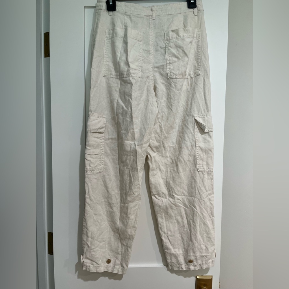 a new day Women's linen Cream Cargo Pants